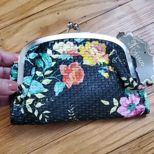 Mirror Mirror Wave Vintage Floral Clutch Wallet/bag New